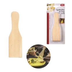 6 spatules bois pour raclette