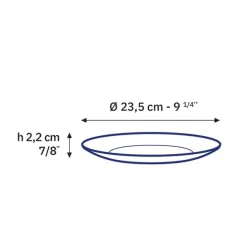 Assiette DURALEX Lys marine 23cm