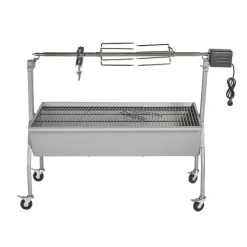 Barbecue charbon SILVER STYLE tournebroche XXL