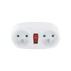 Biplite ELECTRODEPOT 2x16A + interrupteur blanc