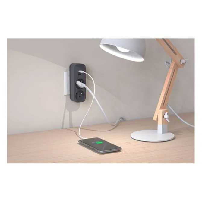 Biplite QUARX avec USB A et 1 USB C