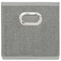 Boîte de rangement pliable gris chiné 15x31 cms