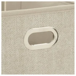 Boîte de rangement pliable beige chiné 15x31 cm