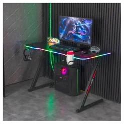 Bureau gaming AMSTRAD AMS-DESK120Z LED ASTRA