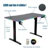 Bureau gaming AMSTRAD LED motorisé