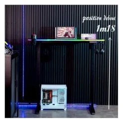 Bureau gaming AMSTRAD LED motorisé