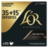 Capsules café L'OR RISTRETTO 35+15 CAPSULES
