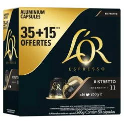 Capsules café L'OR RISTRETTO 35+15 CAPSULES