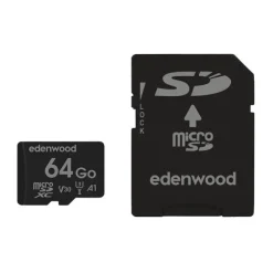 Carte Mémoire micro SD 64 Go EDENWOOD + Adaptateur – Grande Capacité et Polyvalence