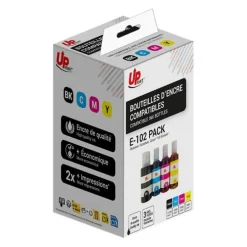 Cartouche compatible UPprint Epson EcoTank 102 - Pack de 4 - magenta, cyan, noir, jaune
