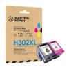 Cartouche d'encre ELECTRO DEPOT compatible HP H 302 XL noir et couleurs