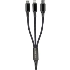 Câble 3 en 1 Lightning, Micro USB et USB-C / USB et USB-C SEDEA Noir