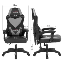 Chaise gaming AMSTRAD 309 Noir et gris