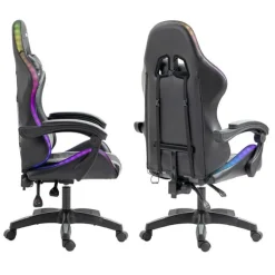Chaise gaming AMSTRAD AMS ULTIMATE LED Noir