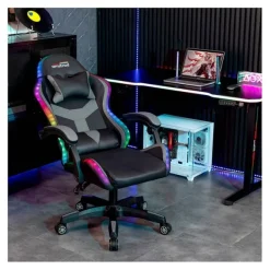 Chaise gaming AMSTRAD AMS LED PIXEL Noir