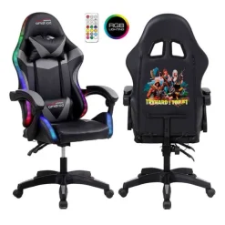 Chaise gaming AMSTRAD AMS 900 LED TOP1 Noir