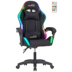 Chaise gaming AMSTRAD AMS-LED-NEXUS Noir