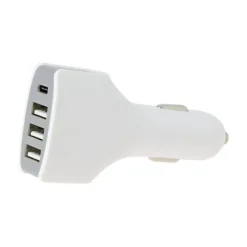 Chargeur allume cigare 4 ports USB-C et USB EDENWOOD 18W Blanc