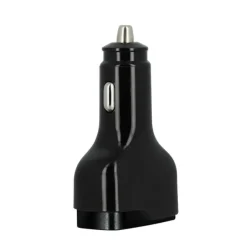 Chargeur allume cigare 2 ports USB-C et USB EDENWOOD 83W et + Câble USB-C / USB-C 1M Noir