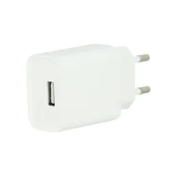 Chargeur secteur USB HIGH ONE 2,4AA + Câble Lightning / USB 1M Blanc