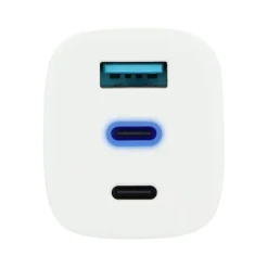 Chargeur USB C 3 ports EDENWOOD 65W + Câble USB-C / USB-C 1M Blanc