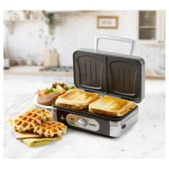 Croque/gaufre/gril 3 en 1 DOMO 1000W DO9264C