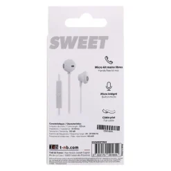 Ecouteurs filaires TNB SWEET Blancs + micro