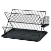 Egouttoir COSYLIFE métal noir pliable