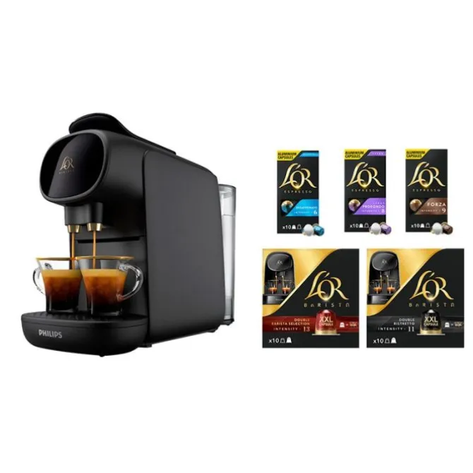 Expresso à dosettes PHILIPS L'OR BARISTA LM9012/65 + 50 capsules
