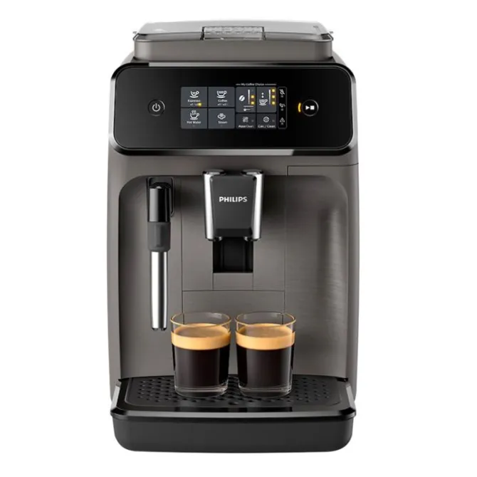 Expresso broyeur PHILIPS EP1224/00 Machine à café à grain Gris brossé + mousseur à lait