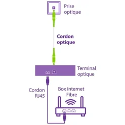 Fibre optique SEDEA 10 Mètres SFR/ORANGE/BOUYGUES