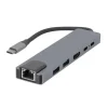 HUB USB-C Edenwood 6-en-1 avec HDMI, RJ45, USB 3.0, USB-C PD