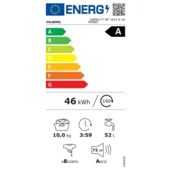Lave-linge hublot 10kg VALBERG WF 1014 A-10 W566C