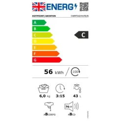 Lave-linge top 6 kg HOTPOINT CWMTG6241FR/N