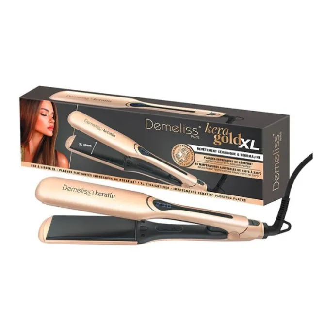 Lisseur Demeliss Kera-Gold XL plaques larges