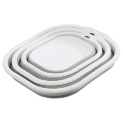 Lot de 3 bassines rétractables 3-5-10 L