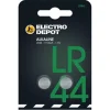Lot de 2 Piles ELECTRO DÉPÔT Alcaline LR44-V13GA