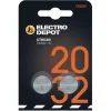 Lot de 2 Piles ELECTRO DÉPÔT CR2032 Lithium