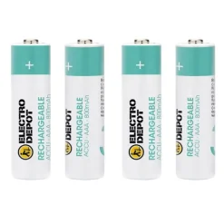 Lot de 4 Piles rechargeables ELECTRO DÉPÔT AAA - LR03 800MAH