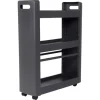 Meuble à roulettes 3 niveaux anthracite