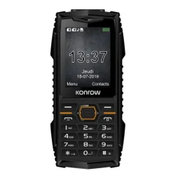 Mobile résistant eau et poussières KONROW STONE PLUS 2,4" Noir