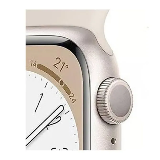 Montre Connectée APPLE WATCH S8 45mm GPS Blanche Reconditionnée Grade A