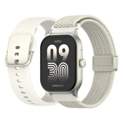 Montre connectée Echo Rainbow Mesh Blanche - 2 Bracelets