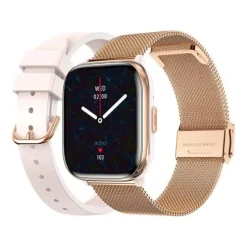 Montre connectée ECHO Rainbow Nano Bracelets Rose + Métal Gold