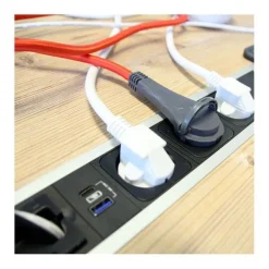 Multiprise CHACON x5 + 2 USB A - 1.5m