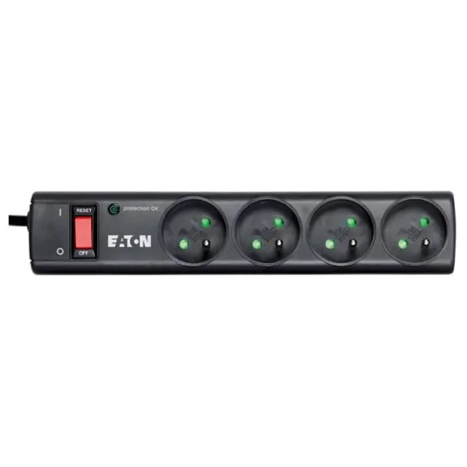 Multiprise EATON parafoudre 4 prises noir