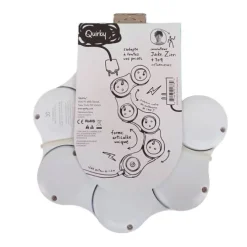 Multiprise QUIRKY articulée x5 + inter blanc