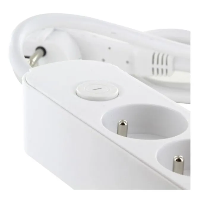Multriprise ELECTRODEPOT 5 prises + 2 USB blanc