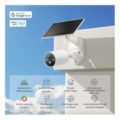 Pack caméra de surveillance TAPO TC82 KIT 3MP 2K + panneau solaire