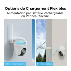 Pack caméra de surveillance REOLINK PACK B420 3MP 2K + panneau solaire